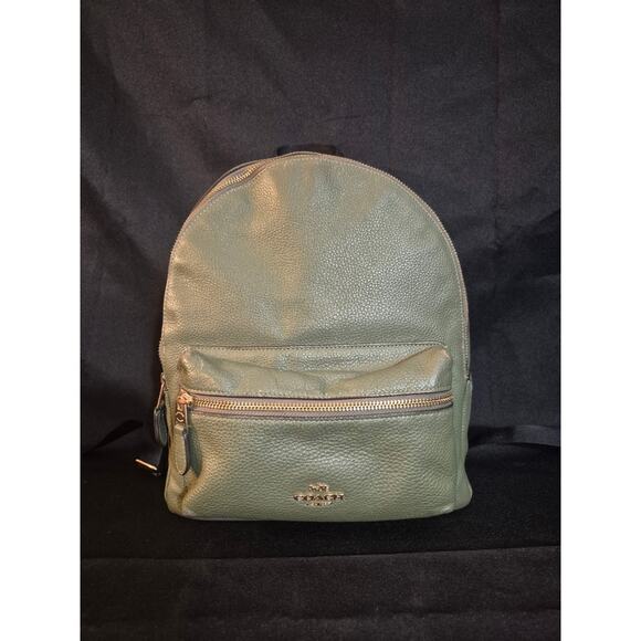 Coach Handbags - COACH Bag 30550 Backpack Pebbled Leather Medium Women's - Rare Green Authentic